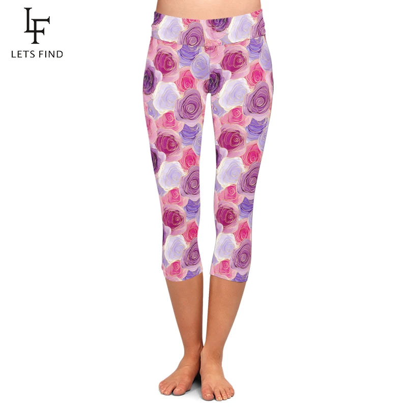 Mid Calf Capri Leggings Up to 3XL