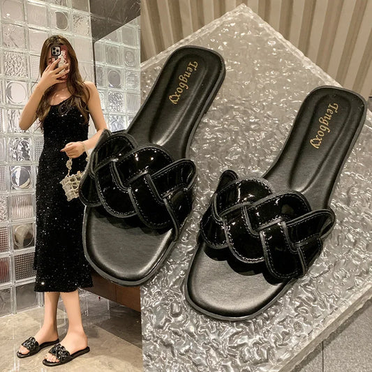 Available in wide widths, Square Toe, Flat Flip Flops. Come in Red, White, Black, and Tan
