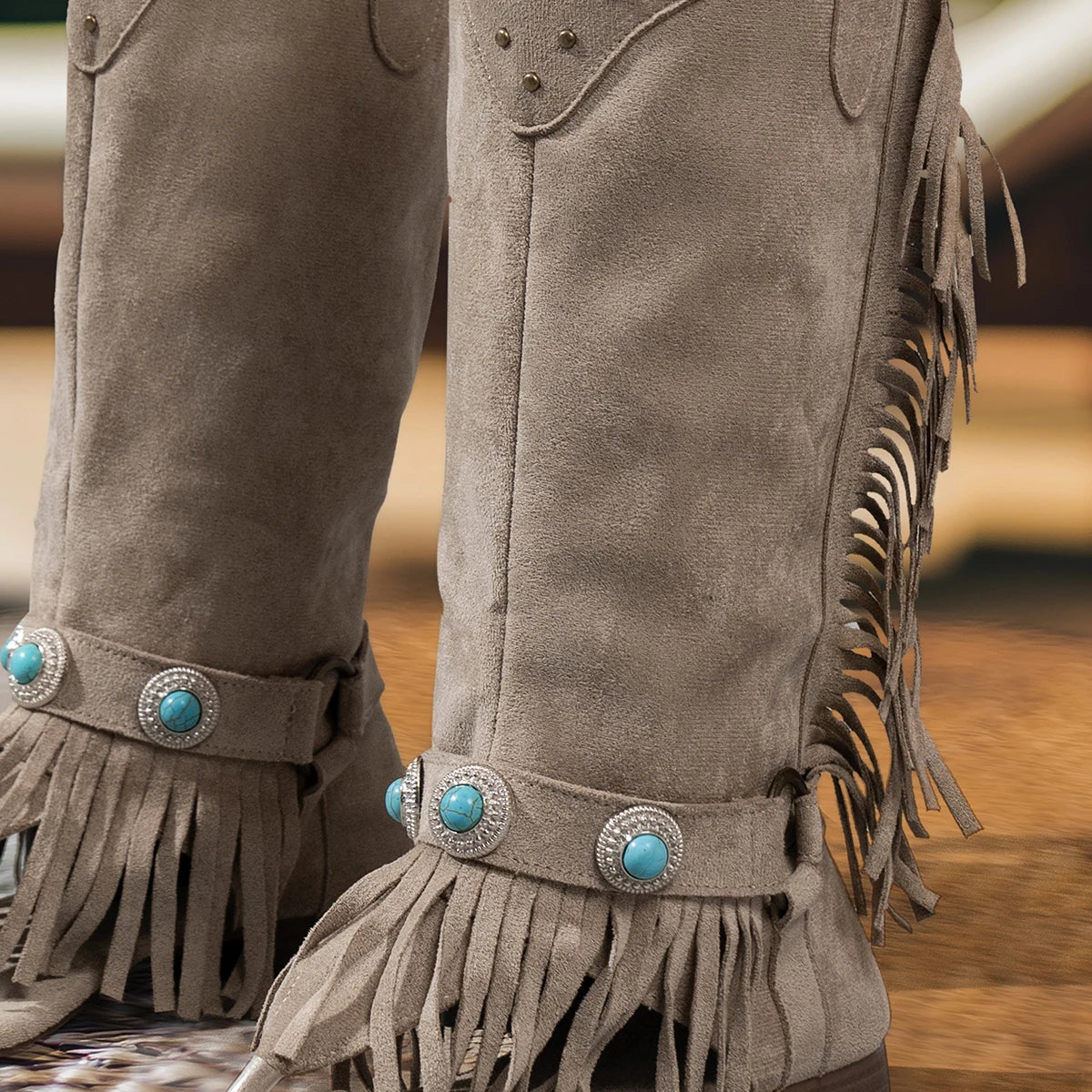 Boot Sandals!!!! Vintage Bohemian Fringe Knee High Toe Sandals to Size 11