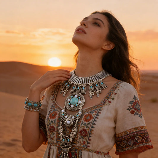 Vintage Necklaces Ethnic Baroque Pendant Tassel Chokers Necklaces