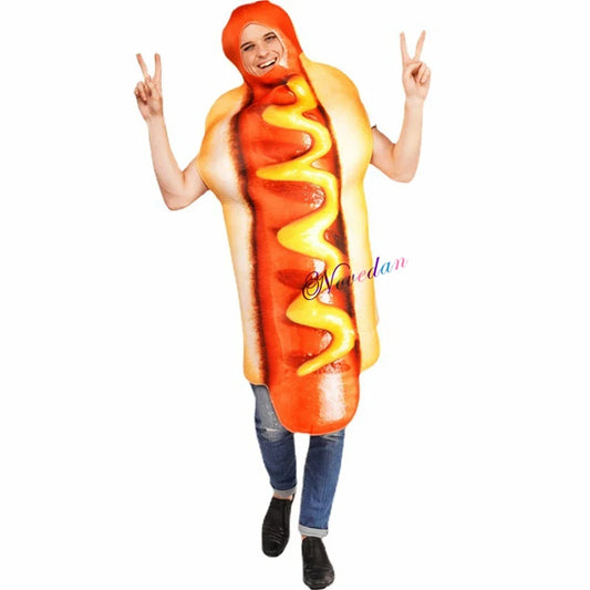 Funny Food Cosplay Halloween Costumes: Pizza, Burger, French Fries, Hot Dog
