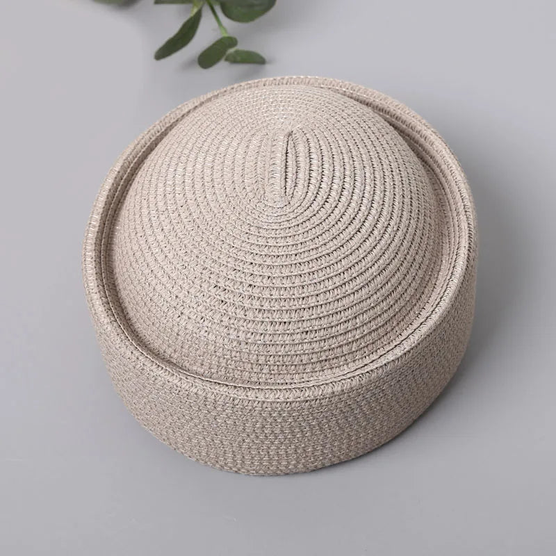 Pillbox Hats, Retro Artistic Painter Berets, Woven Recycled Paper