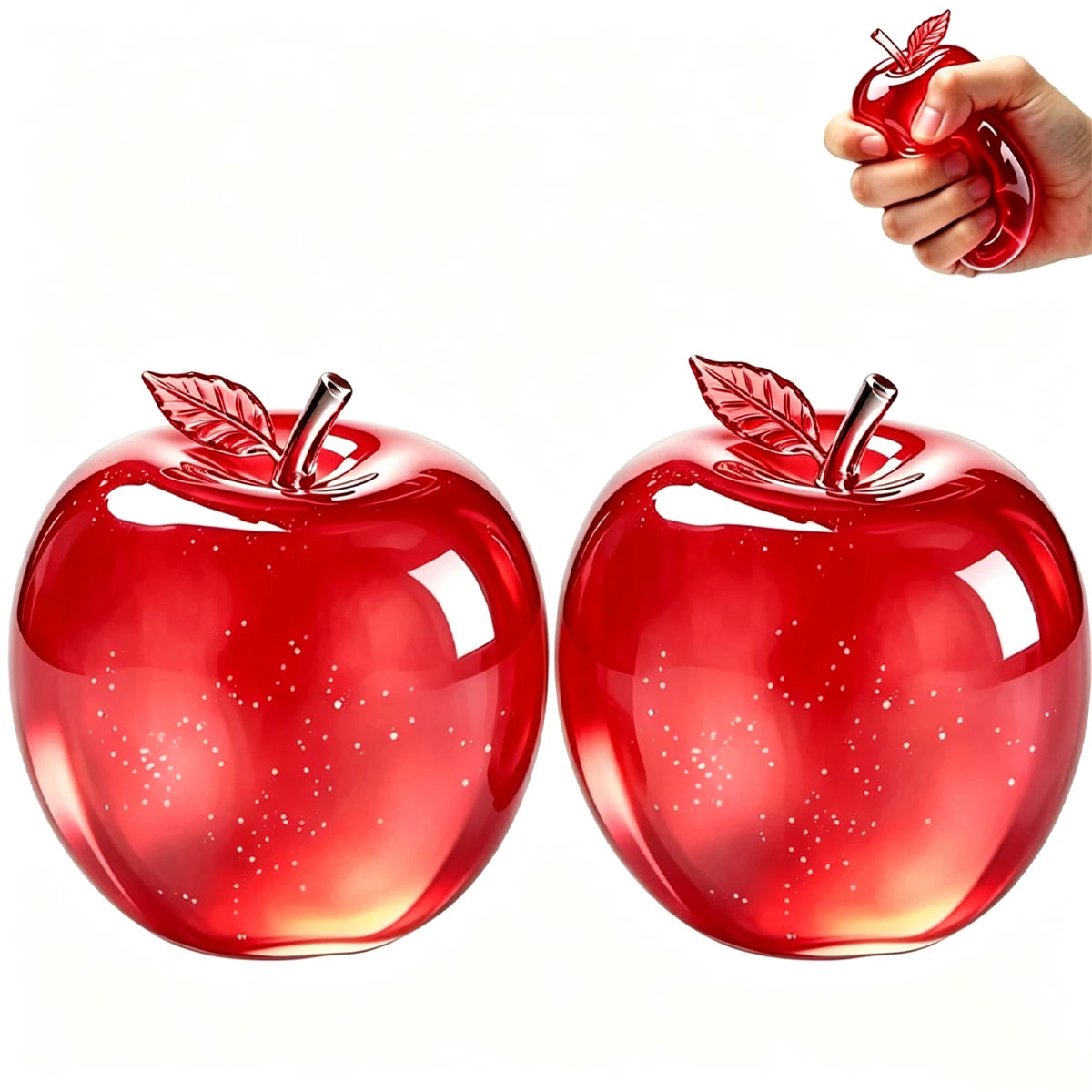 Squishy Apple Fidget Toy, Stress Relief, Anti-Anxiety Fruit, Stretchy Slow Rising