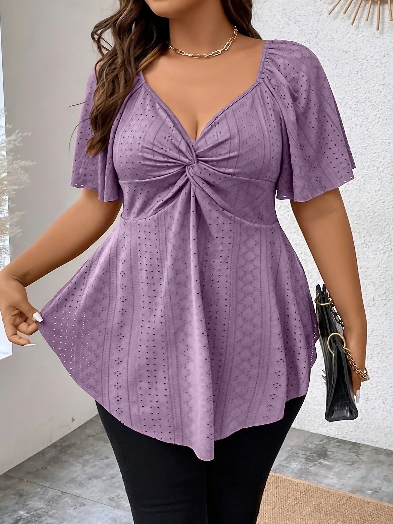 Plus Size to 4XL T-Shirt, Casual, Loose V Neck Tops