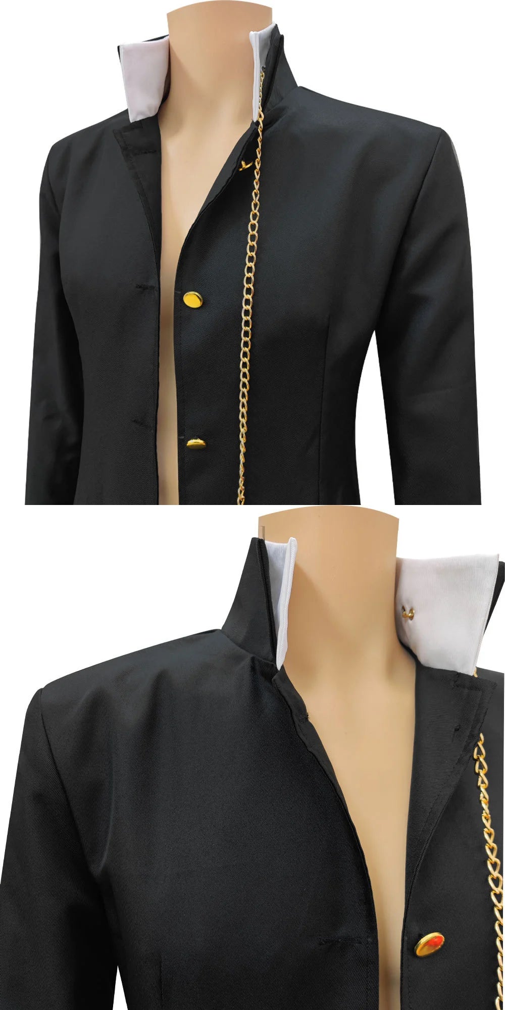 JoJo's Bizarre Adventure Jotaro Kujo Cosplay Costume Black Coat Jacket