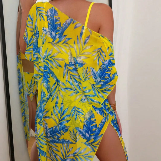 11 Different Colors in this High-Waisted 2 Piece Swimsuit with Net Cover up Slimming Design TO 3XL