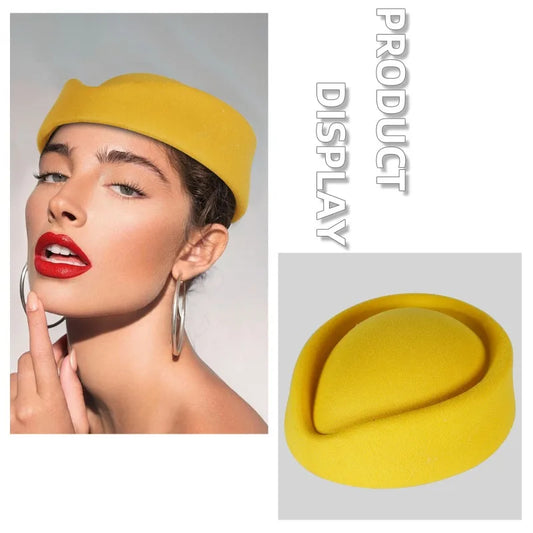 British Stewardess Beret, Exquisite Top Hat, Hepburn Style, High-end Beret,