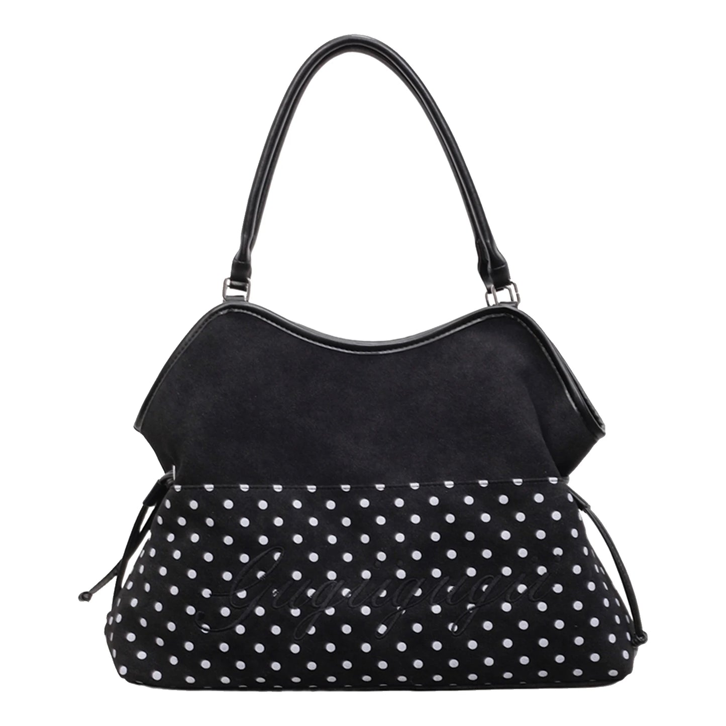 Shoulder Bag Half Polka Dot Handbag Versatile Tote Bags 5 Designs