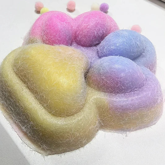 Giant Cat Paw Squishies Ultra Soft Taba in 4 colors, Large 5 in by 5 in and 1 inch tall