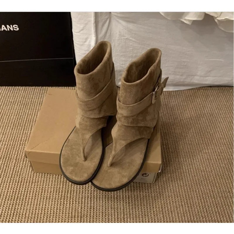 Between-the-Toe Short Sandal boots,