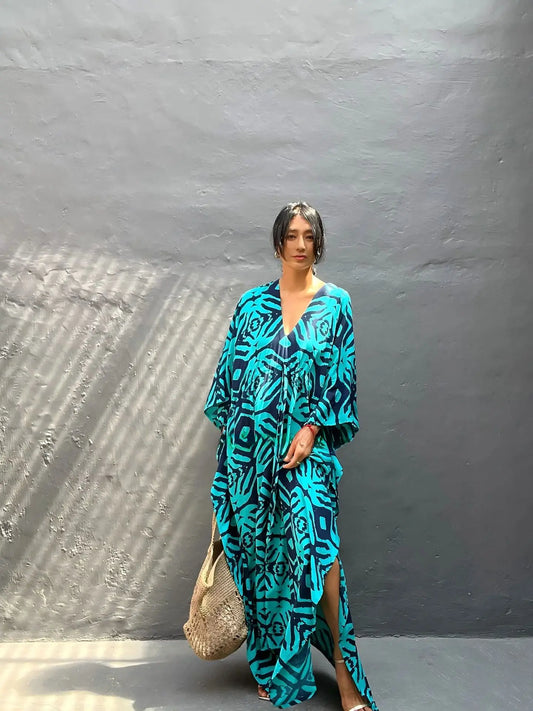 V-Neck Caftan Dresses Swimsuit Cover-Up Lounge Dresses
