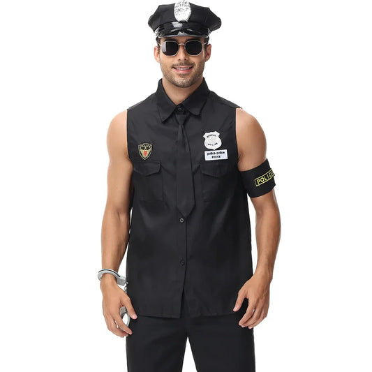 Police Officer Costume with fake accessories