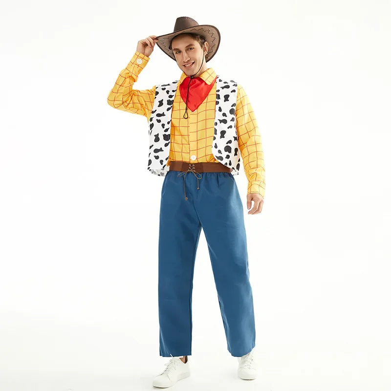 Halloween Woody Costume Matching Couple Cosplay Woody the Sheriff and Girl Friend