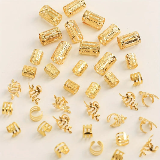 40Pieces Hollowed Out Hair Rings (Can also be used as Ear Cuffs)