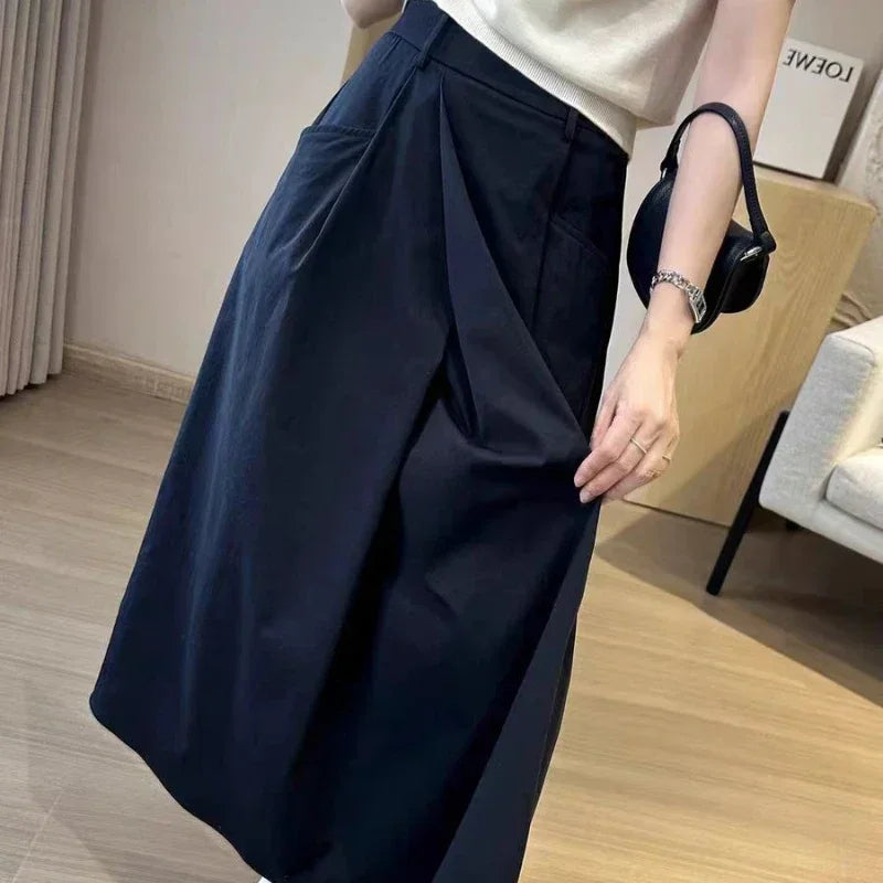 Sizes to 4XL Mid-Length, Pants with a wrap-around front with Pocket
