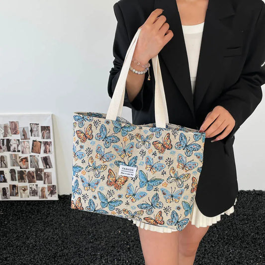 Boho Canvas Tote Bag, Multifunctional. USE AS THE GIFT BAG---WHY USE PAPER???