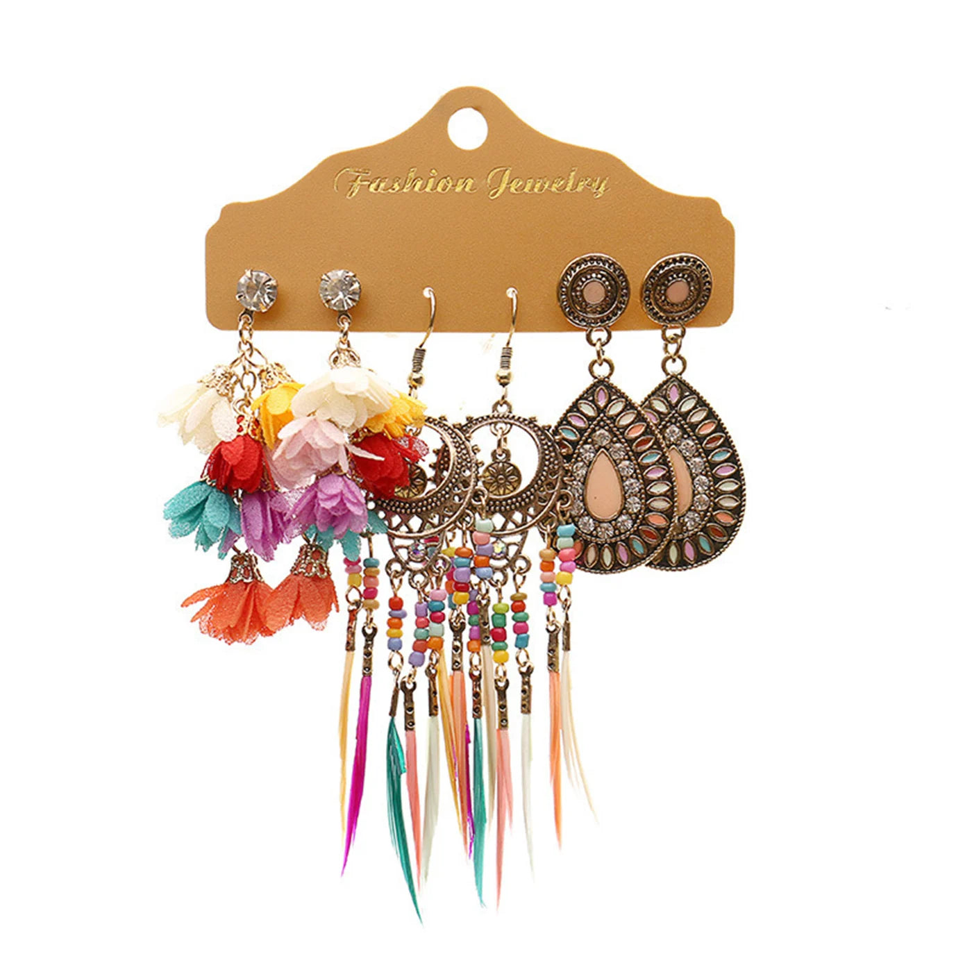 6 piece sets of Retro Bohemian Earrings