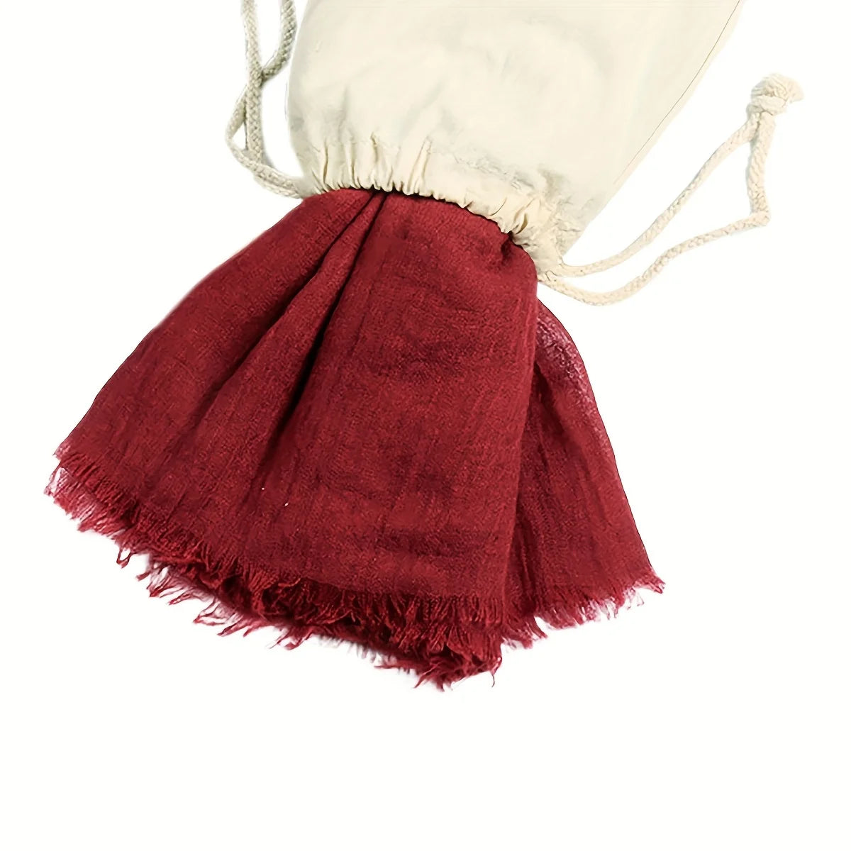 Bohème Style Solid Color Scarf, Light-weight Breathable, Sun Protectant Scarf