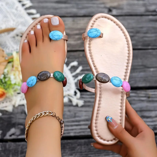 Bohemian Style Roman Sandals in Plus Sizes