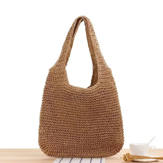 Recycled Paper Straw Over -the-Shoulder Handbags