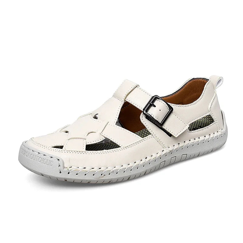 Breathable Romanesque Faux Leather Sandals in various colors