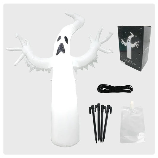 Halloween Inflatable Ghost, LED Light-up Ghost Decoration, Prop for Yard,