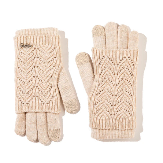 Hand Warmer Winter, Screen Touch Gloves, Hand and Arm Crochet, Faux Wool, Optional Finger Warmer Gloves