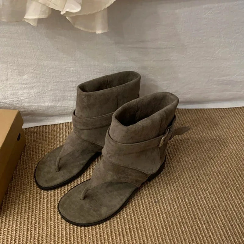 Between-the-Toe Short Sandal boots,