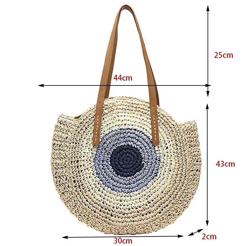 Boho Crossbody Bags, Round Shoulder Purse, Faux Leather Strap. In 7 Colors, Designs, and Sizes