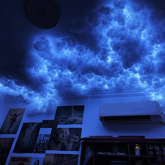 Halloween Decor Indoor - Smart Thunder Cloud Led Lights for Ceiling DIY. Set your own colors and sounds for an indoor thunderstorm.