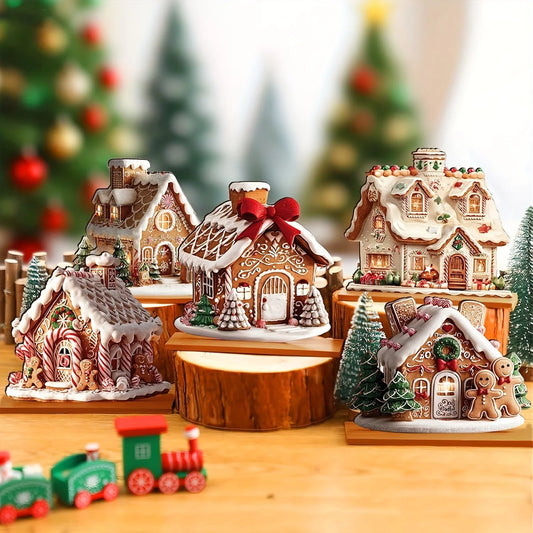 5-Piece Gingerbread House Christmas Set