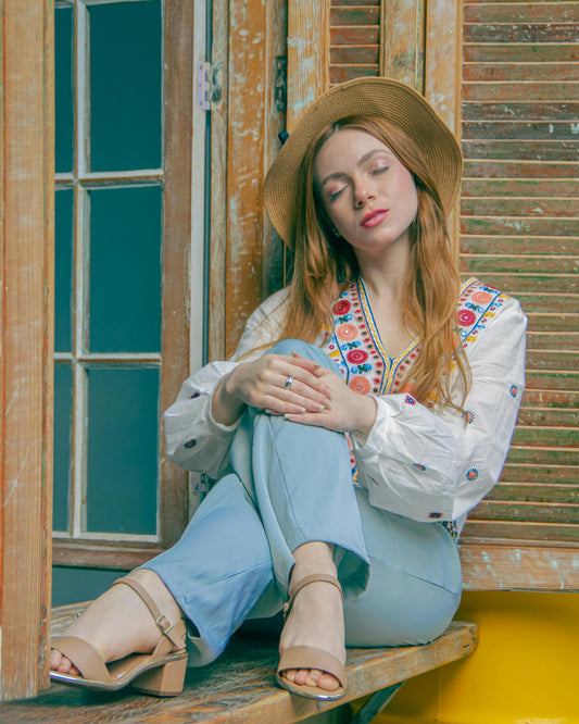 Comfort and style with bohemian fashion accessories - Shoes, hats, purses, & bag.