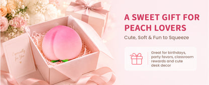 6 inch Peach Squishy, Jumbo Squeezy Fruit Stress Ball,