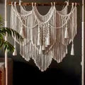 Hand-woven Macrame Cotton Tapestry Curtain, Wall Hanging Art Tapestry, Boho Decoration, Bohemian Wedding Backdrop Tapestry