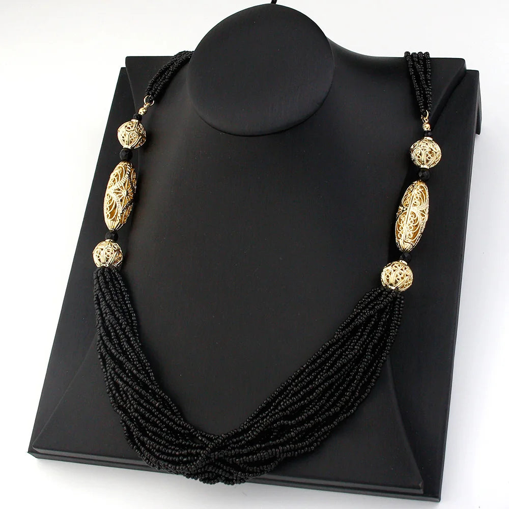 Duplicate of the Moroccan Wedding Jewelry Long Beaded Necklace