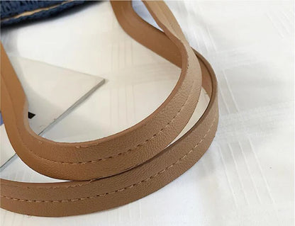 Boho Crossbody Bags, Round Shoulder Purse, Faux Leather Strap. In 7 Colors, Designs, and Sizes