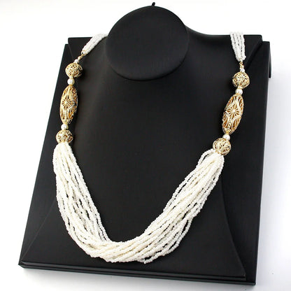 Duplicate of the Moroccan Wedding Jewelry Long Beaded Necklace
