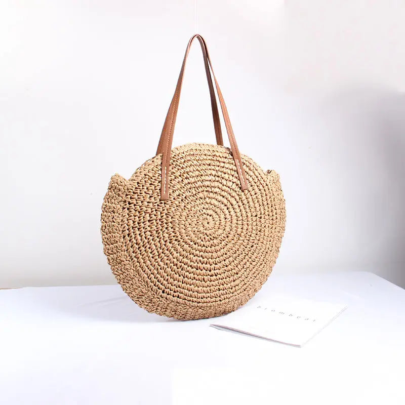 Boho Crossbody Bags, Round Shoulder Purse, Faux Leather Strap. In 7 Colors, Designs, and Sizes