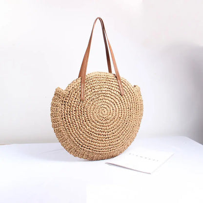 Boho Crossbody Bags, Round Shoulder Purse, Faux Leather Strap. In 7 Colors, Designs, and Sizes