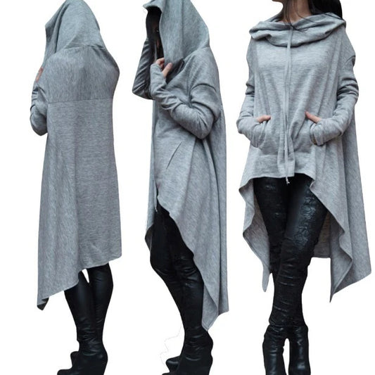 Sizes to 5XL---Long in Back, Shorter in Front Hoodie. Comes in a variety of colors: Red, Pinks, Greens, Orange, Yellow, Black, Blue