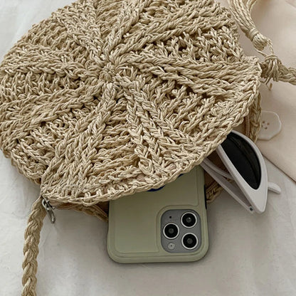 Boho Crossbody Bags, Round Shoulder Purse, Faux Leather Strap. In 7 Colors, Designs, and Sizes