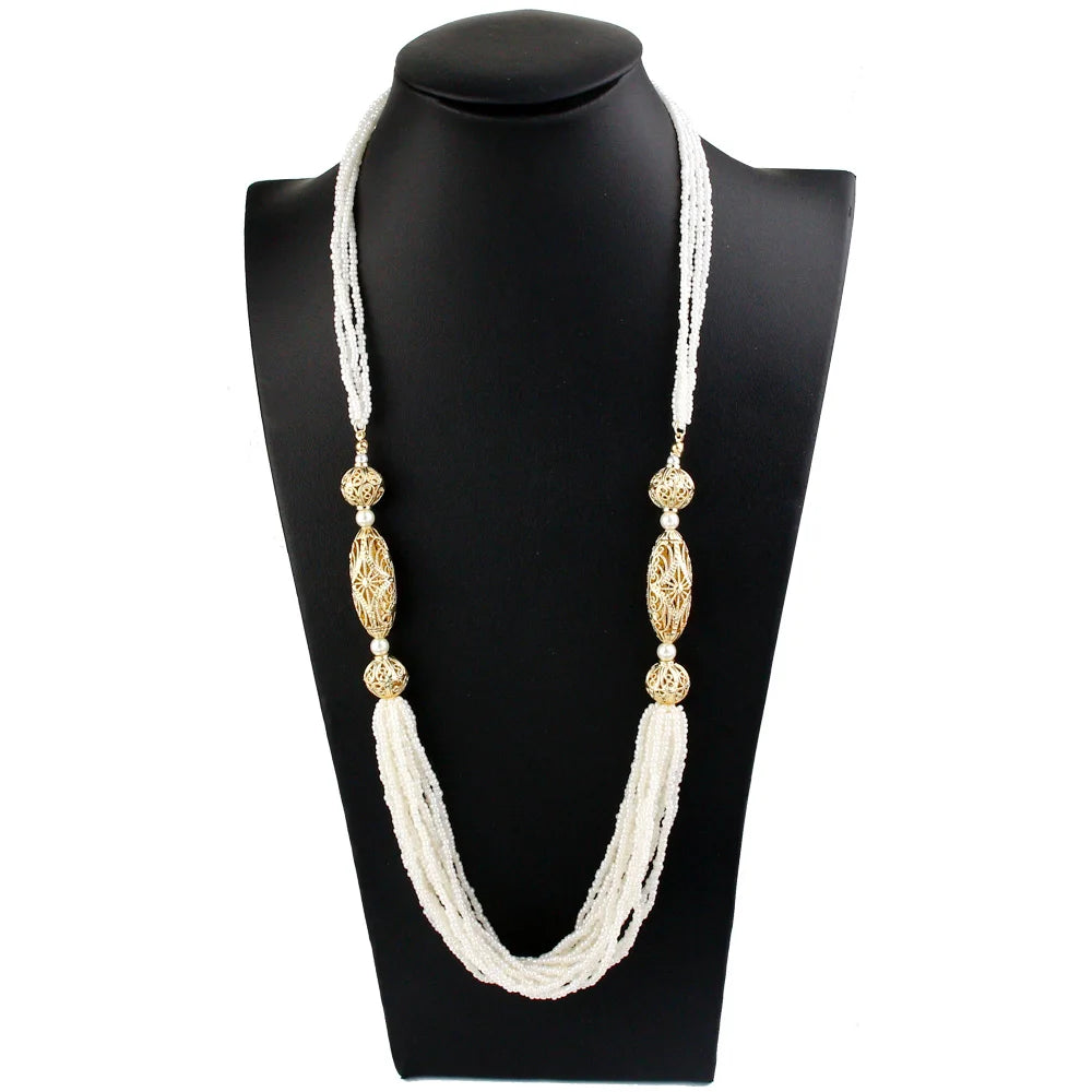 Duplicate of the Moroccan Wedding Jewelry Long Beaded Necklace