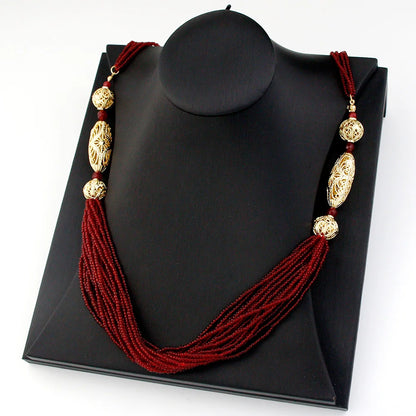 Duplicate of the Moroccan Wedding Jewelry Long Beaded Necklace