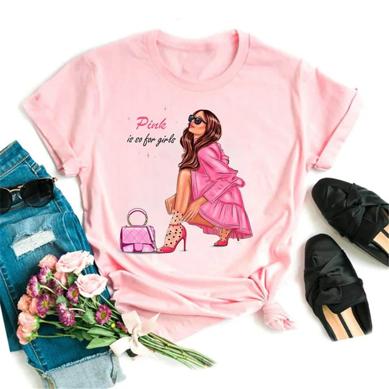 Sizes to 3XXL T-shirts Casual Round Neck Short Top short Sleeves  Logo  "Have a Nice Day" or "But First, Coffee"