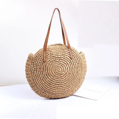 Boho Crossbody Bags, Round Shoulder Purse, Faux Leather Strap. In 7 Colors, Designs, and Sizes