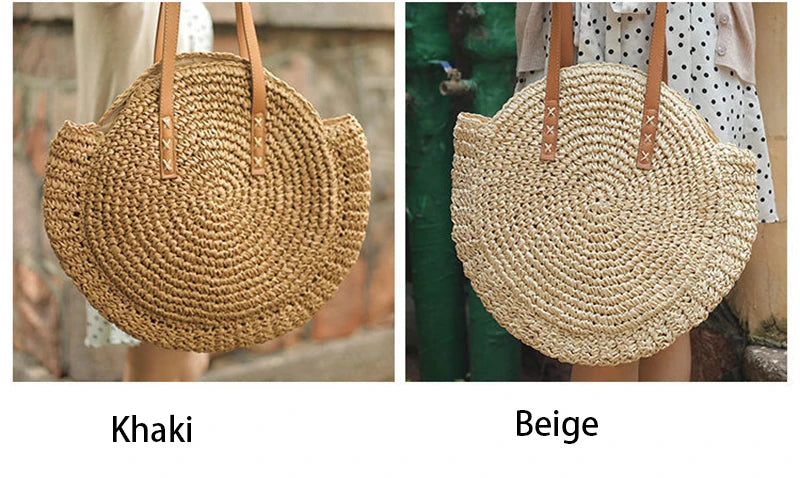 Boho Crossbody Bags, Round Shoulder Purse, Faux Leather Strap. In 7 Colors, Designs, and Sizes