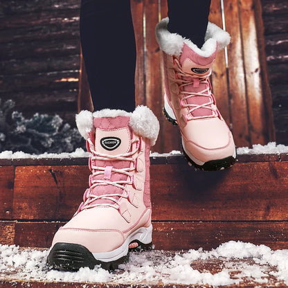 Warm Fur Lined Winter Ankle High Platform Boots Snow Boots