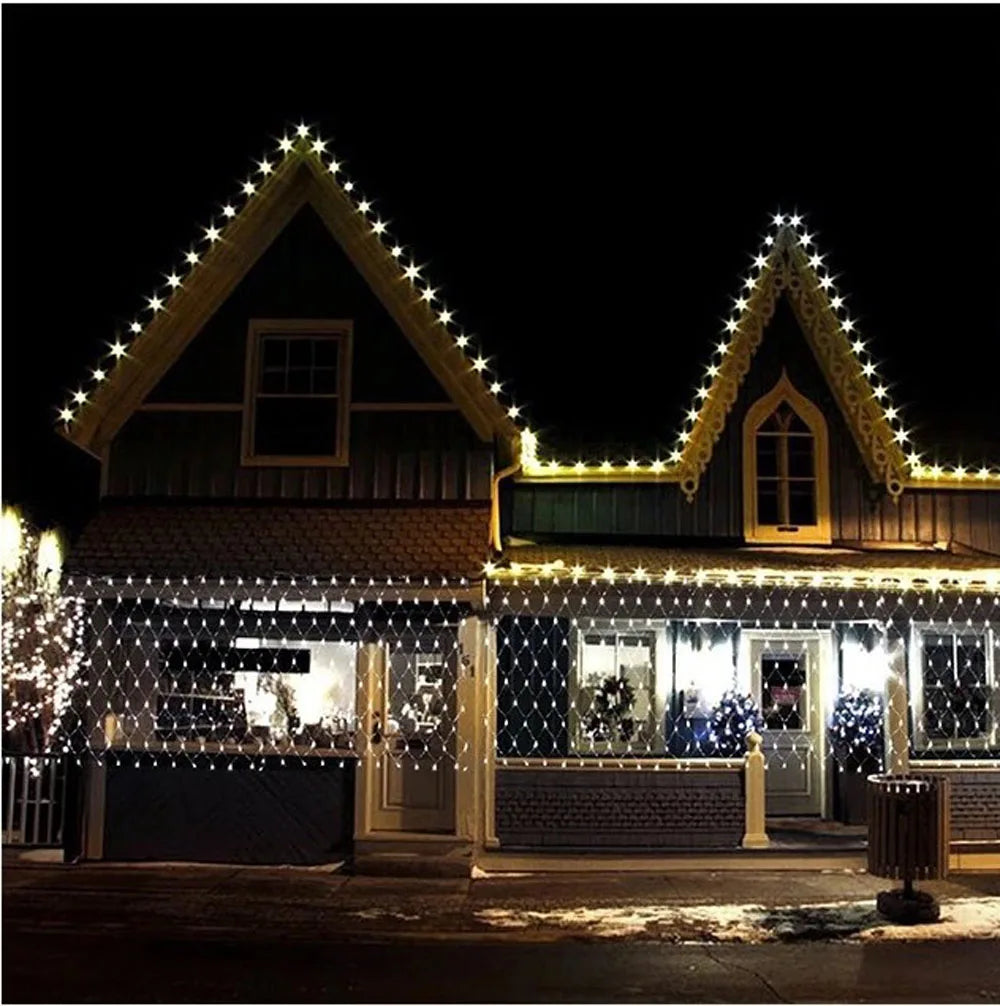 Christmas Snowflake LED Net Lights