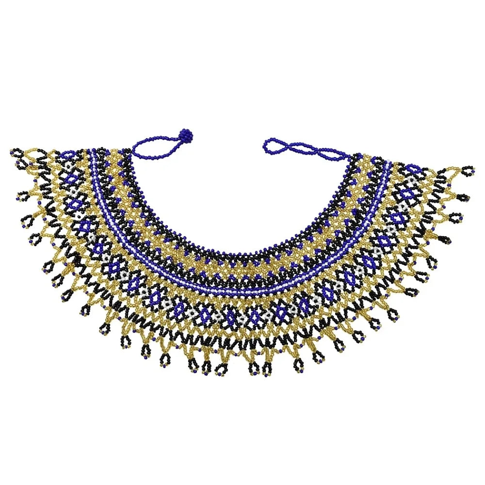 Multicolor South African Tribal Bib Collar Overlay