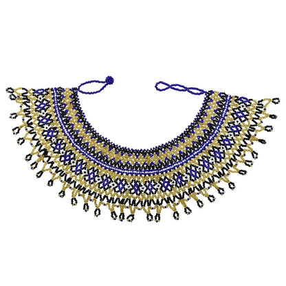 Multicolor South African Tribal Bib Collar Overlay